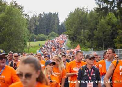 orange walk at circuit max verstappen village